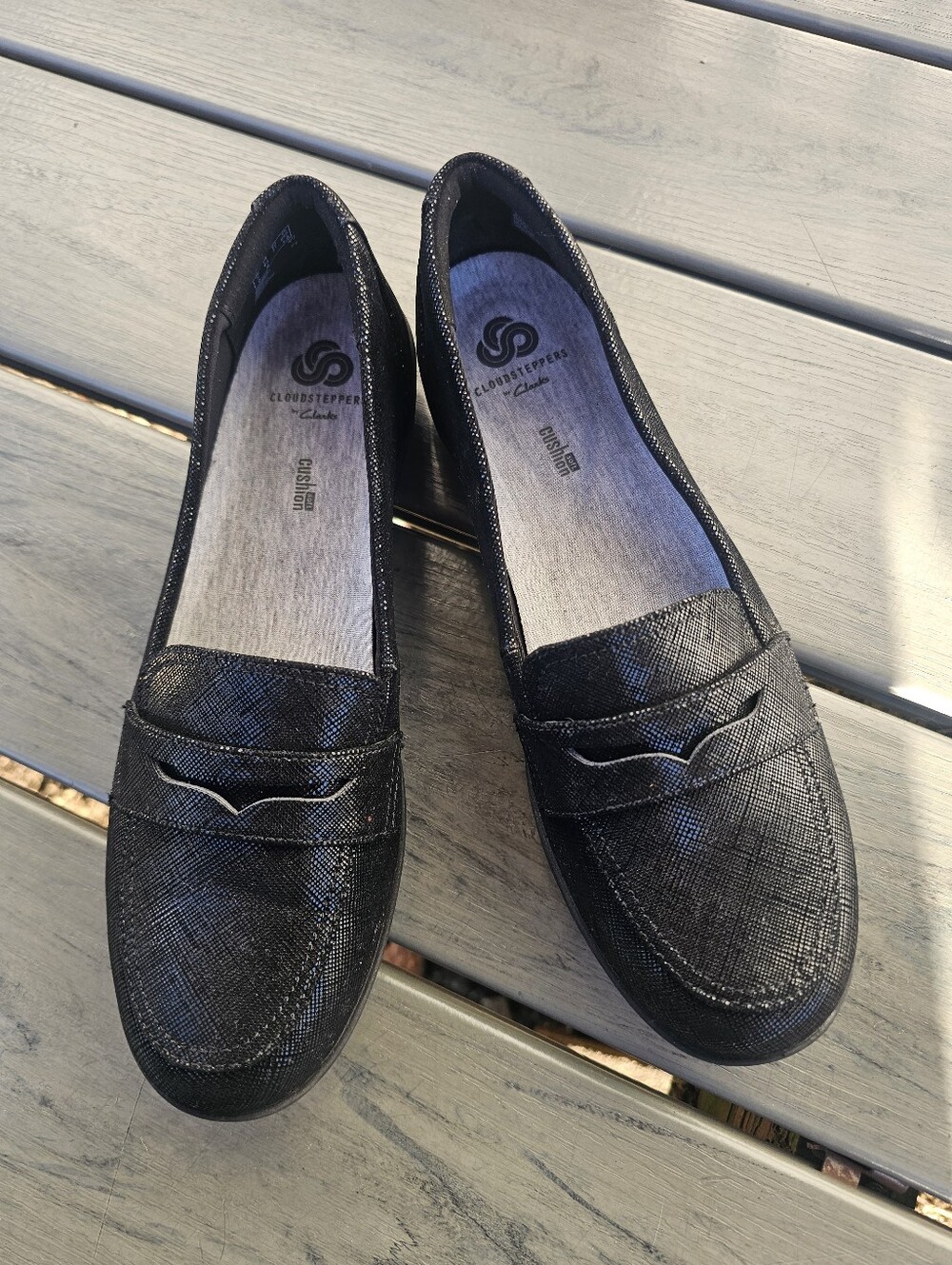 Clarks Cloudsteppers Women's Sillian Paz Slip-On Loafers Black Sz 9.5